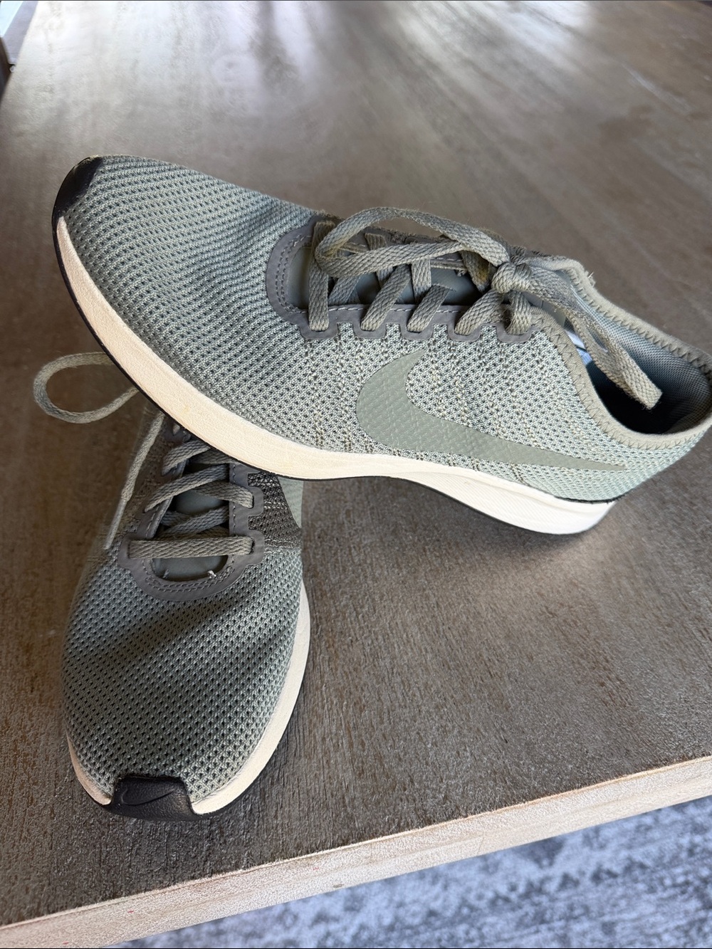 Nike Women's Athletic Shoes in Sage Green and Cream